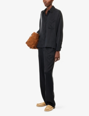 Djerf Avenue Womens  On The Go Wide-leg Woven Trousers In Black