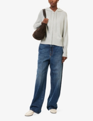 DJERF AVENUE: Zip Relaxed-Fit Cotton-Knit Hoodie