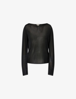 DJERF AVENUE: Bateau Long-Sleeve Knitted Top
