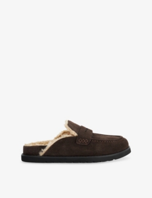 Dune Womens Goldy Suede Loafers Brown Suede Eur 36 / 3 Uk