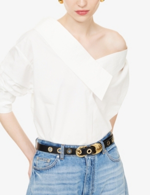Dehanche Full Rivet Eyelet-embellished Leather Belt In Black