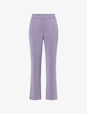 Lululemon Womens Grape Mist Softstreme Straight-leg Stretch-jersey Jogging Bottoms Xl In Purple
