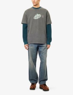 CARHARTT WIP: Vista Dyed Cotton-Jersey T-Shirt