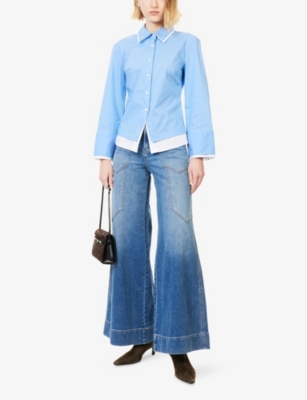 VERONICA BEARD: Bonnie Button-Down Cotton-Blend Shirt