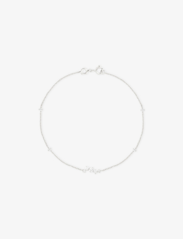 Cluster 14ct White-Gold And Lab-Grown Diamond Bracelet