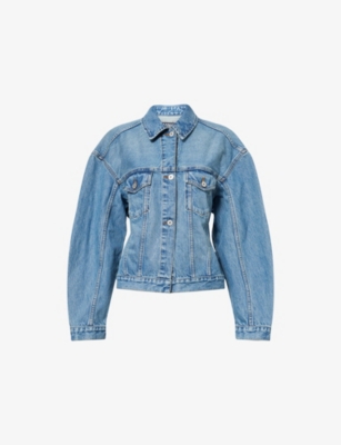 Jacquemus Womens Blue Tabac La Veste De-nîmes Cinched-waist Denim Jacket