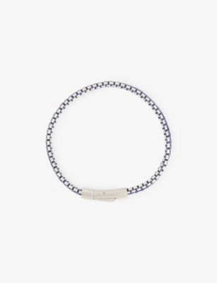 TATEOSSIAN: Tris Button Stainless Steel Bracelet