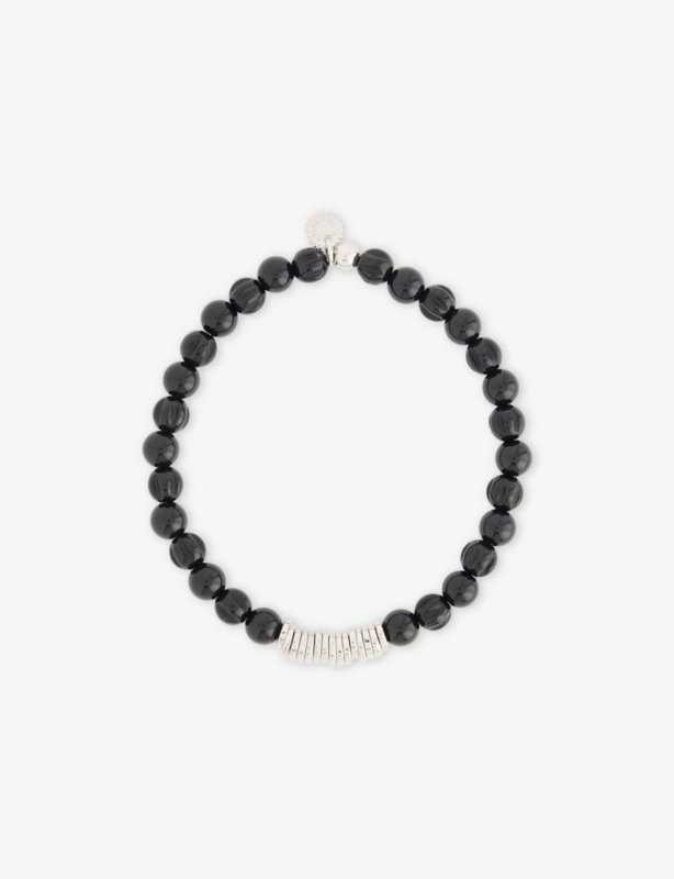 Classic Discs Sterling Silver And Agate Bracelet