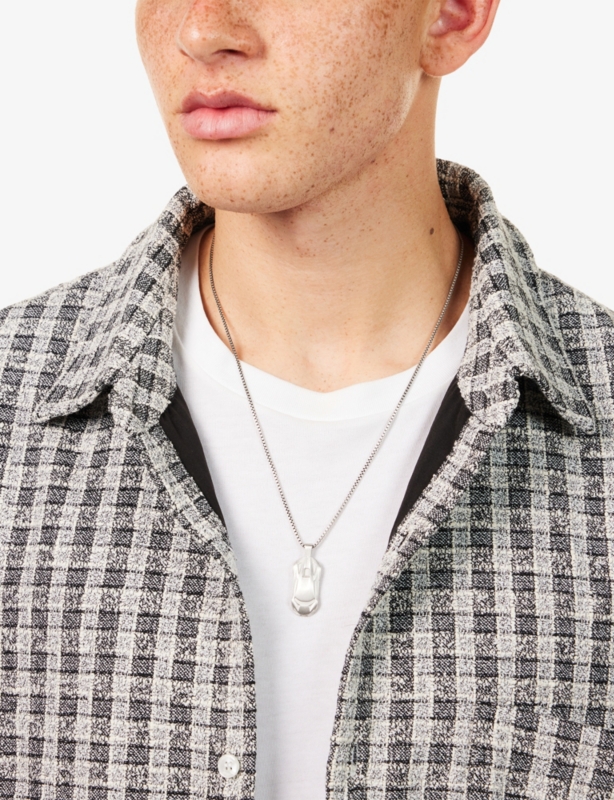 Tateossian x Automobili Lamborghini Miniature Rhodium-Plated Sterling Silver Necklace