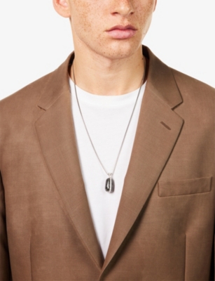 TATEOSSIAN: Pebble Sterling-Silver And Bryozoan Coral Pendant Necklace