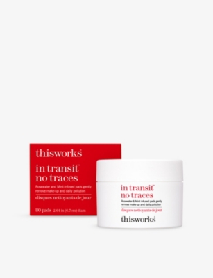 This Works In Transit No Traces 80 Cleansing Facial Pads In White