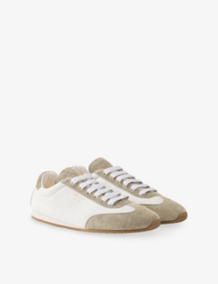 PRADA: Logo-Print Nappa-Leather and Suede Trainers
