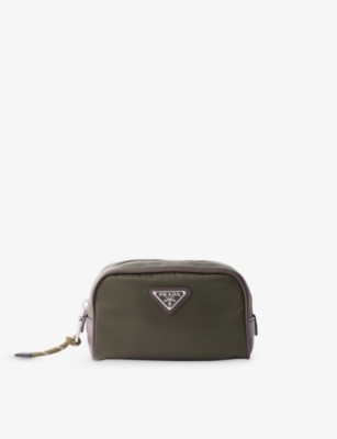 Prada Womens  Speedrock Re-nylon Shell Pouch In Green