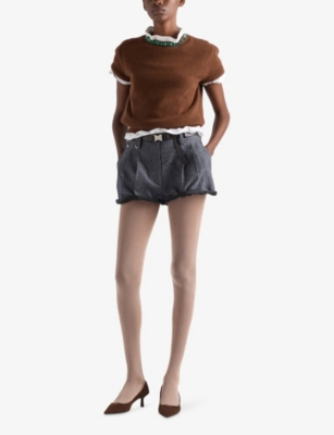 Prada Cotton Jersey T-shirt With Shapeable Hem Clothing In White