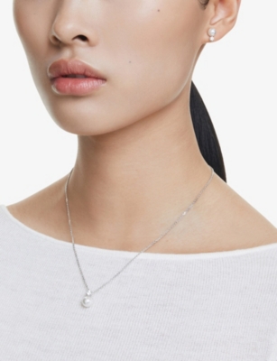 SWAROVSKI: Matrix Pearl Rhodium-Plated And Zirconia Set