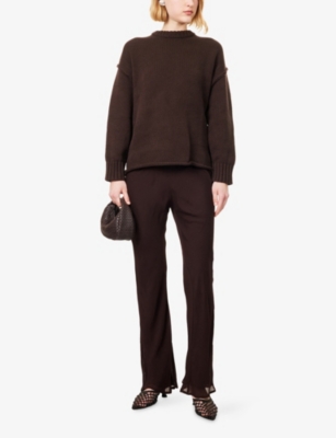 DISSH: Suntia Bias-Cut Chiffon Trousers