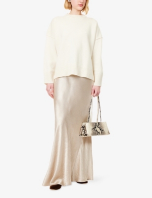 DISSH: Breanna Crinkle Satin Maxi Skirt