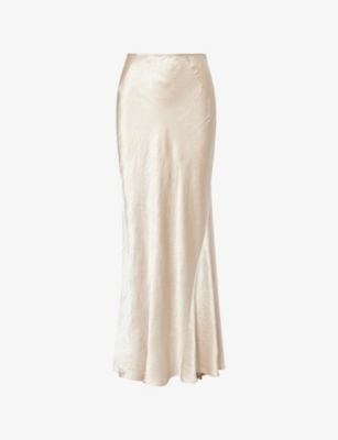 DISSH: Breanna Crinkle Satin Maxi Skirt