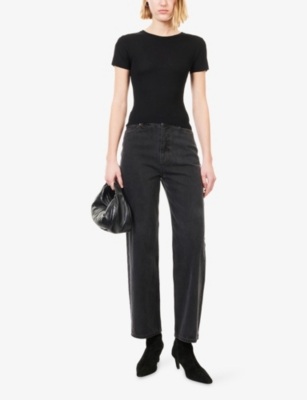 DISSH: Clo Ribbed Baby Woven T-Shirt