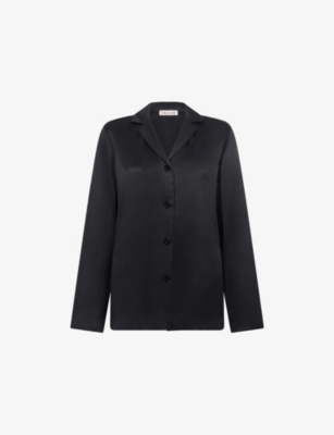 Agent Provocateur Womens Black Cecily Relaxed-fit Silk Pyjama Set In Black