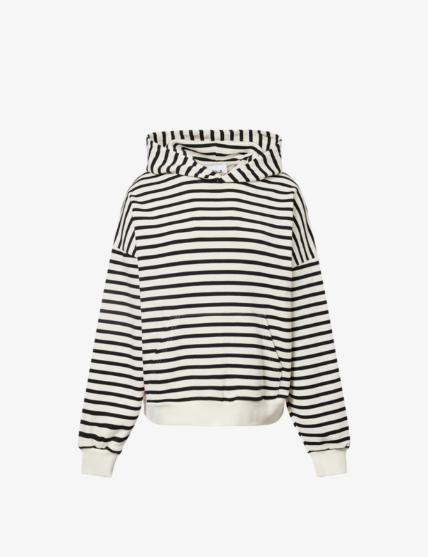 Stripe Girlfriend Cotton-Jersey Hoody