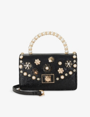 DUNE: Blooms Beaded Woven Top-Handle Bag