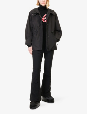 PERFECT MOMENT: Drawstring Woven Parka Jacket