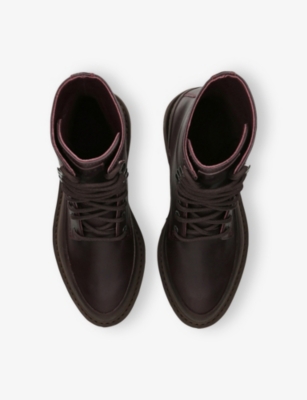 Le Monde Beryl Womens Wine Dolomite Lace-up Leather Boots Eur 39 / 6 Uk In Brown