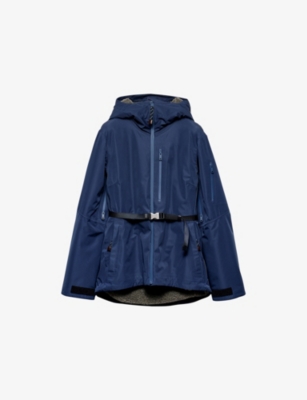 Prada Womens Blue Technical Hooded Nylon Blouson Jacket In Blue