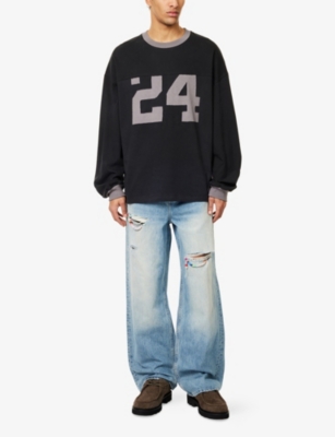 NAHMIAS: Varsity Long-Sleeves Cotton-Jersey T-Shirt