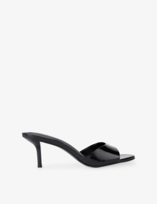 Steve Madden Womens Black Kendrix Leather Heeled Mules Eur 39 / 6 Uk