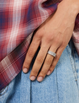 Serge Denimes Mens  Vault Sterling-silver Ring In Metallic