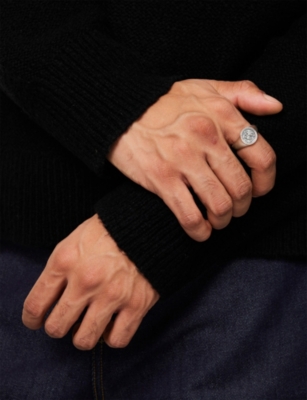 Serge Denimes Mens  St George Sterling-silver Ring In Metallic