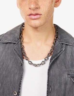 Vitaly Mens Tether Sterling-silver Wallet Chain In Metallic