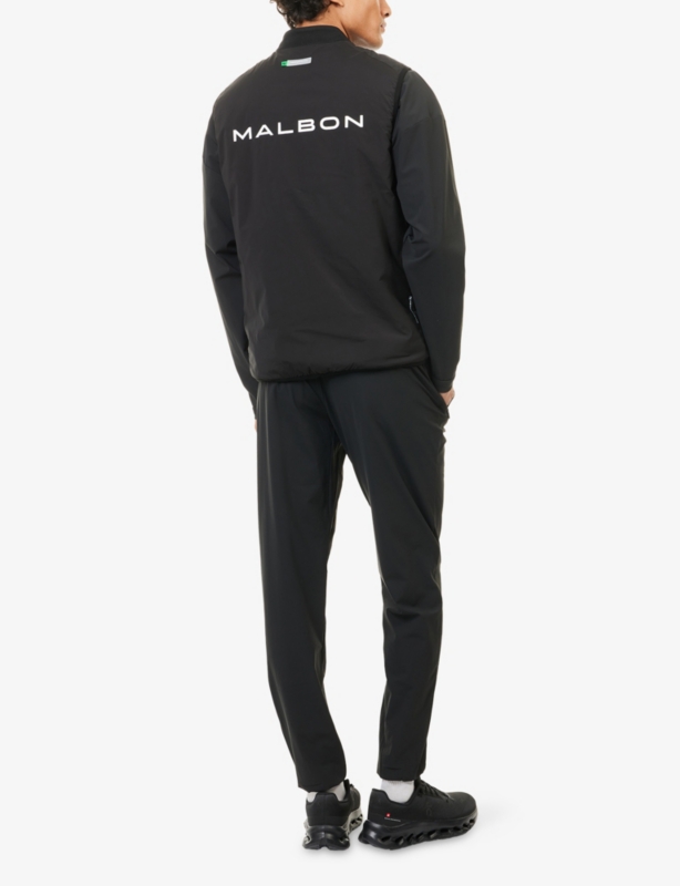 Brand-Print Padded Shell Gilet