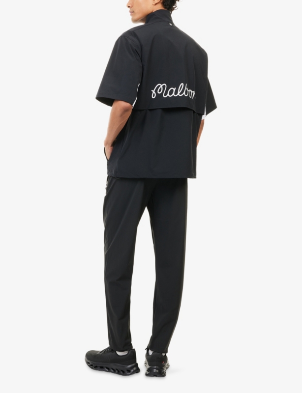 Pine High-Neck Stretch-Woven Windshirt