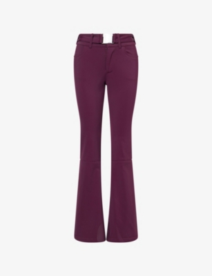 Bo+tee Womens Burgundy Belted Waterproof Ski Salopettes
