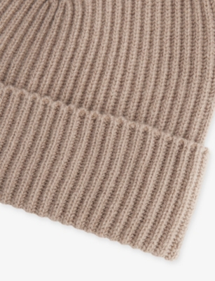 SUNSPEL: Cashmere Ribbed Beanie Hat