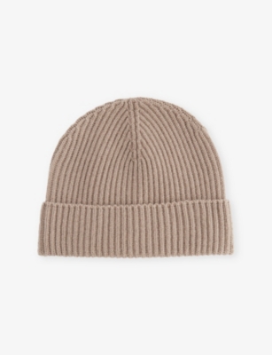 SUNSPEL: Cashmere Ribbed Beanie Hat