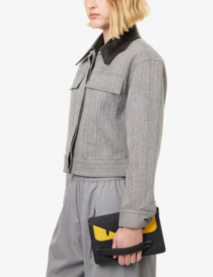 RESELFRIDGES: Pre-Loved Fendi Monster Handle Leather Clutch Bag