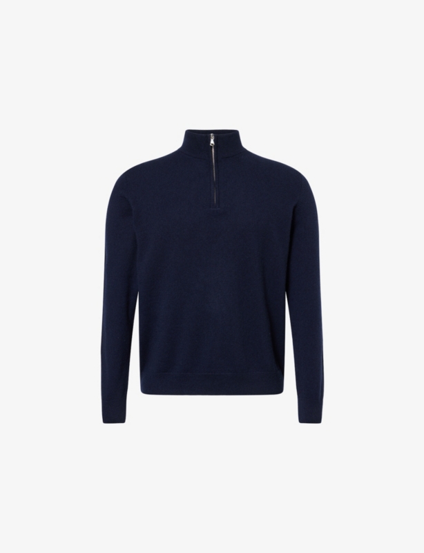 Half-Zip Knitted Cashmere Jumper