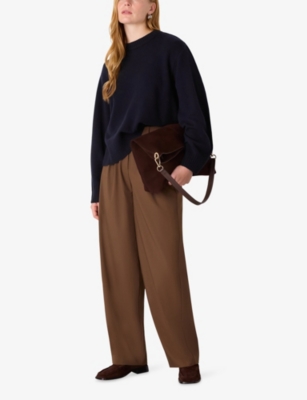 WHISTLES: Relaxed-Fit Side-Split Wool Jumper