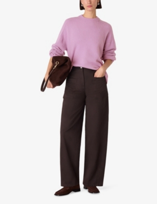 WHISTLES: Relaxed-Fit Seam-Detail Knitted Jumper