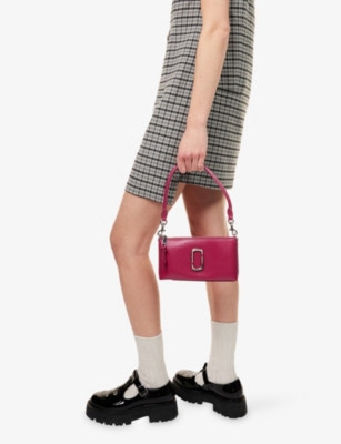 Marc Jacobs Womens Lipgloss Pink The Snapshot Convertible Leather Shoulder Bag