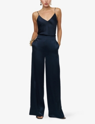 JOSEPH: Dijon Wide-Leg Silk-Satin Trousers