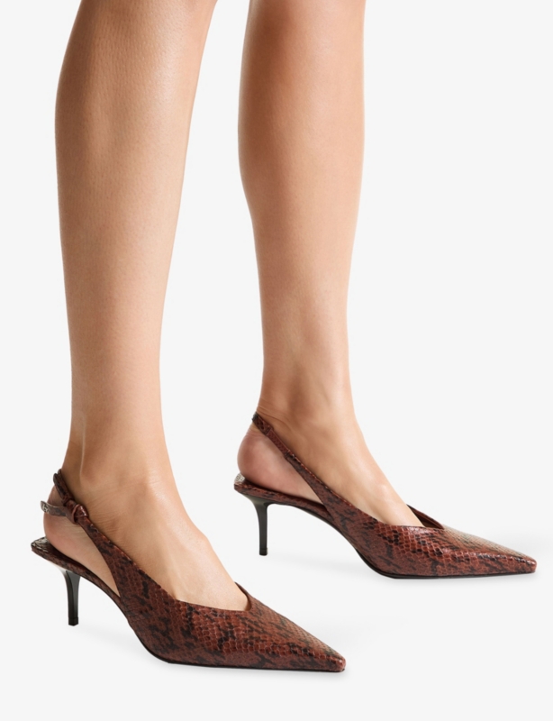 Camie Leather Heeled Courts