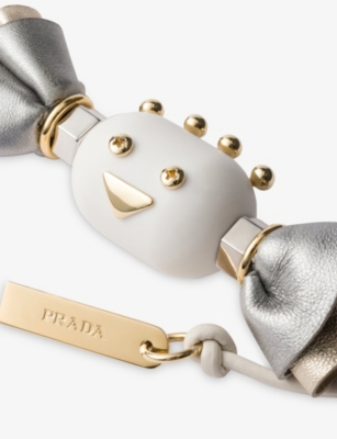 Prada Candy Plexiglass And Leather Key Ring Charm In Multi