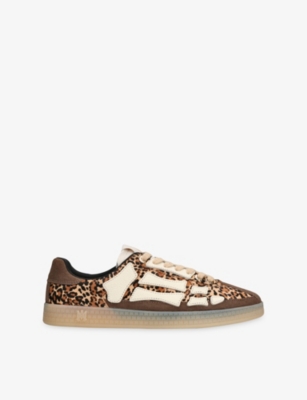 Mens Amiri Pacific Bones Leather and Suede Trainers
