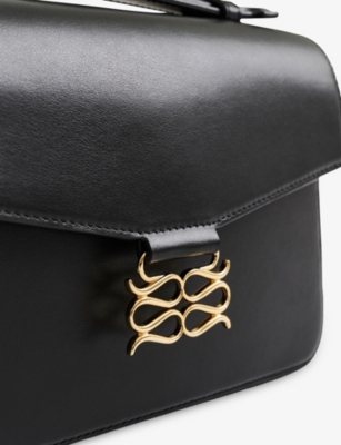 MALINA: Monogram Leather Shoulder Bag
