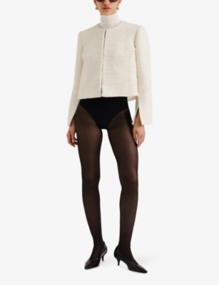 MALINA: Ruthie Cropped Bouclé Blazer